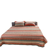 3-teiliges Bettbezug-Set aus Baumwolle, 230 x 250 cm, mit Kissenbezügen 50 x 70 cm – waschbar, Leinwandbindung, bedruckt als Raumdekoration